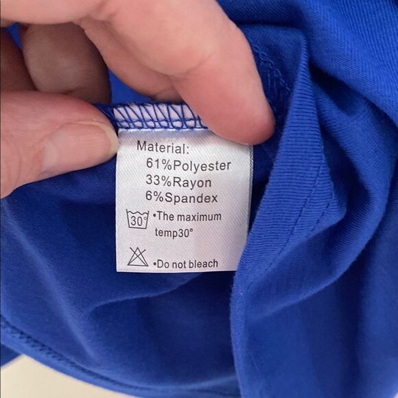 PrinStory Blue Ruffle Sleeve Top - Picture 5 of 6